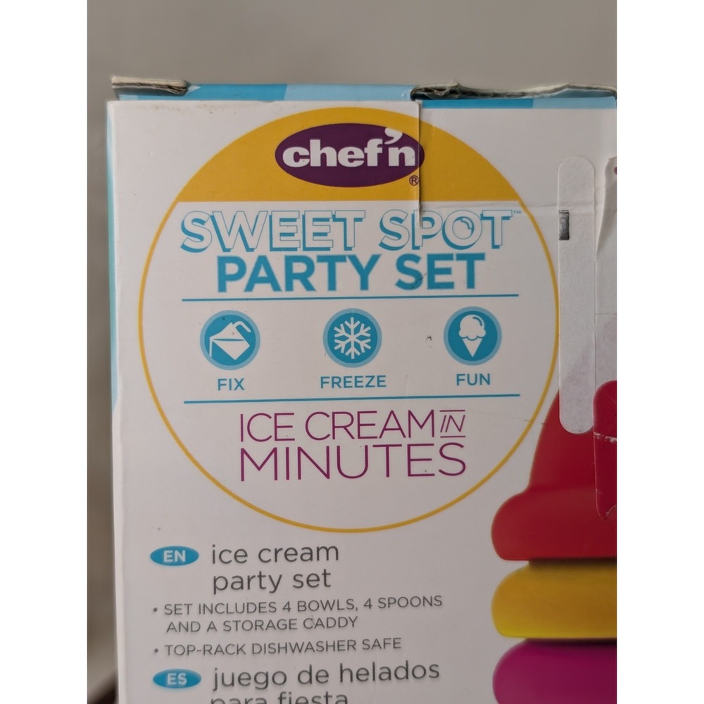 Chef'n Sweet Spot Party Set includes 4 bowls,4 spoons,Strorage Caddy - Picture 3 of 4